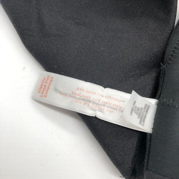 Cacique Lightly Lined Full Coverage Bra Black Nylon/Spandex 38D - Picture 4 of 4